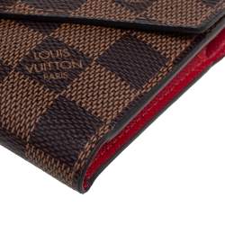 Pre Owned Louis Vuitton Damier Ebene Canvas Victorine Wallet