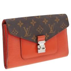 مملوكة مسبقًا Louis Vuitton Piment Epi Leather And Monogram Canvas Marie Rose Clutch Wallet