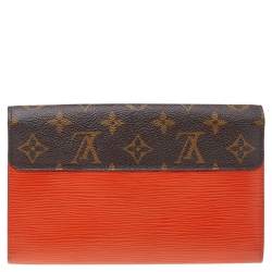 مملوكة مسبقًا Louis Vuitton Piment Epi Leather And Monogram Canvas Marie Rose Clutch Wallet