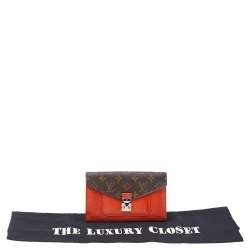 مملوكة مسبقًا Louis Vuitton Piment Epi Leather And Monogram Canvas Marie Rose Clutch Wallet