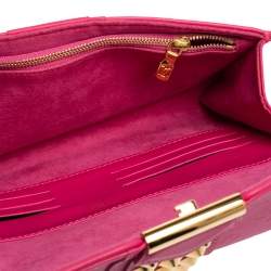 Pre Owned Louis Vuitton Pink Monogram Leather Courtney Clutch