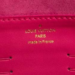 Pre Owned Louis Vuitton Pink Monogram Leather Courtney Clutch