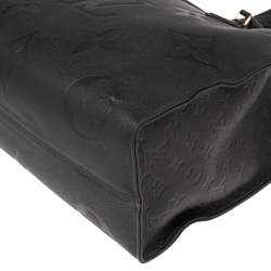 Pre Owned حقيبة لوي فيتون اونتيغو جلد مطبوع مونوغرامي أسود متوسطة