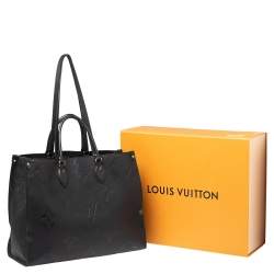 Pre Owned حقيبة لوي فيتون اونتيغو جلد مطبوع مونوغرامي أسود متوسطة