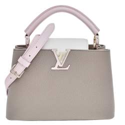 Louis Vuitton Capucines Mini shoulder bag in pink, beige and grey tricolor  python