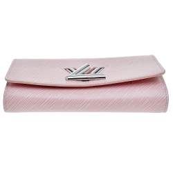 Pre Owned محفظة لوي فيتون تويست جلد إيبي بالرين وردي بسلسلة 