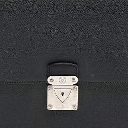 Pre Owned Louis Vuitton Black Taiga Leather Robusto 1 Compartment Briefcase