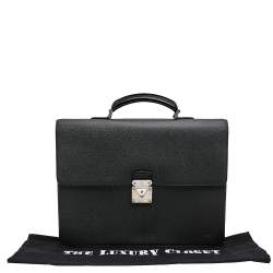 Pre Owned Louis Vuitton Black Taiga Leather Robusto 1 Compartment Briefcase