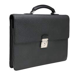 Pre Owned Louis Vuitton Black Taiga Leather Robusto 1 Compartment Briefcase