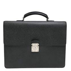 Pre Owned Louis Vuitton Black Taiga Leather Robusto 1 Compartment Briefcase