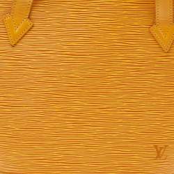 Pre Owned حقيبة لوي فيتون سان جاكوبس جلد إيبي أصفر متوسطة