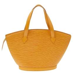 Pre Owned حقيبة لوي فيتون سان جاكوبس جلد إيبي أصفر متوسطة