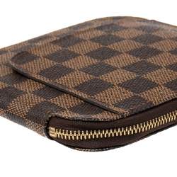 Pre Owned محفظة لوي فيتون سحاب ملتف أولاف أورجانيزر كانفاس دامييه أيبين