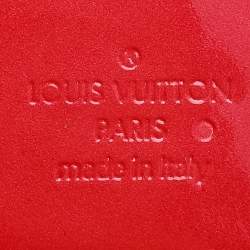 Pre Owned Louis Vuitton Rouge Grenadine Patent Leather Sobe Clutch