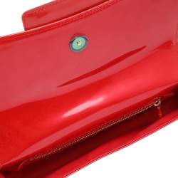 Pre Owned Louis Vuitton Rouge Grenadine Patent Leather Sobe Clutch
