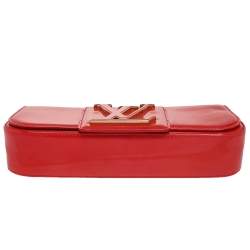Pre Owned Louis Vuitton Rouge Grenadine Patent Leather Sobe Clutch
