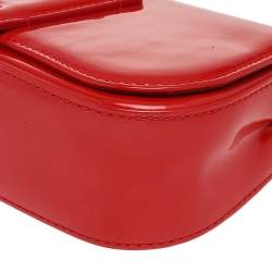 Pre Owned Louis Vuitton Rouge Grenadine Patent Leather Sobe Clutch