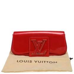 Pre Owned Louis Vuitton Rouge Grenadine Patent Leather Sobe Clutch