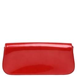 Pre Owned Louis Vuitton Rouge Grenadine Patent Leather Sobe Clutch