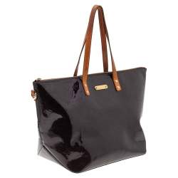 Pre Owned Louis Vuitton Amarante Monogram Vernis Bellevue GM Bag