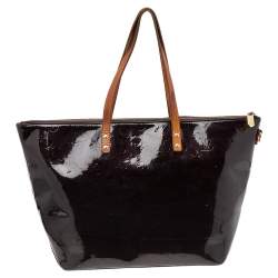 Pre Owned Louis Vuitton Amarante Monogram Vernis Bellevue GM Bag