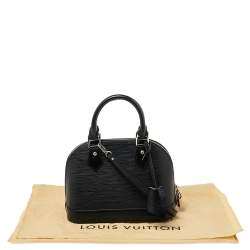 مملوكة مسبقًا حقيبة لوي فيتون ألما بي بي جلد إيبي أسود 