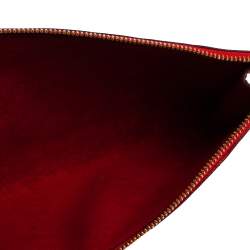 Pre Owned Louis Vuitton Red Epi Leather Pochette Accessoires Bag