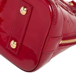 Pre Owned Louis Vuitton Rouge Grenadine Monogram Vernis Alma BB Bag