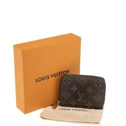 مملوكة مسبقًا محفظة عملات لوي فيتون زيبي كانفاس بني مونوغرامي