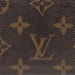 مملوكة مسبقًا محفظة عملات لوي فيتون زيبي كانفاس بني مونوغرامي
