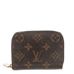 Louis Vuitton Monogram Canvas Leather Dice and Dice Case Brown Red