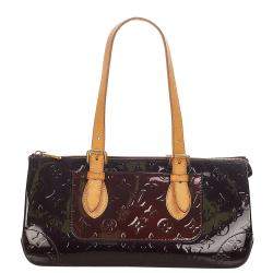 Pre Owned Louis Vuitton Purple Leather Rosewood Shoulder Bag