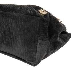Pre Owned Louis Vuitton Black Monogram Embossed Suede Limited Edition Kohl Whisper Bag