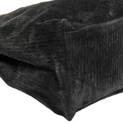 Pre Owned Louis Vuitton Black Monogram Embossed Suede Limited Edition Kohl Whisper Bag