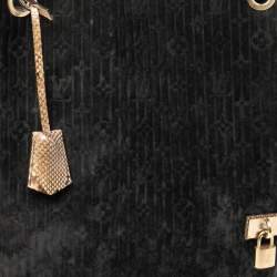 Pre Owned Louis Vuitton Black Monogram Embossed Suede Limited Edition Kohl Whisper Bag
