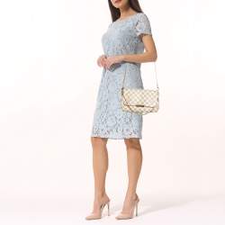 Pre Owned Louis Vuitton Damier Azur Coated Canvas Favorite MM Bag