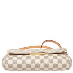 Pre Owned Louis Vuitton Damier Azur Coated Canvas Favorite MM Bag
