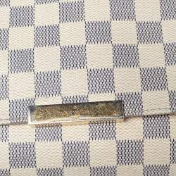 Pre Owned Louis Vuitton Damier Azur Coated Canvas Favorite MM Bag