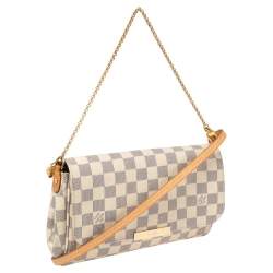 Pre Owned Louis Vuitton Damier Azur Coated Canvas Favorite MM Bag