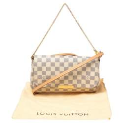 Pre Owned Louis Vuitton Damier Azur Coated Canvas Favorite MM Bag
