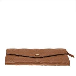 Pre Owned Louis Vuitton Havane Monogram Leather Empreinte Curieuse Wallet