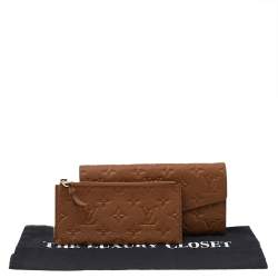Pre Owned Louis Vuitton Havane Monogram Leather Empreinte Curieuse Wallet