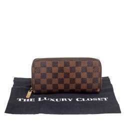 Pre Owned Louis Vuitton Damier Ebene Canvas Zippy Wallet