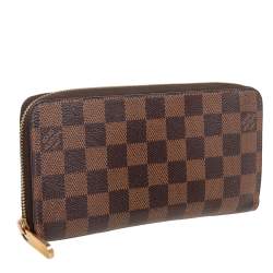 Pre Owned Louis Vuitton Damier Ebene Canvas Zippy Wallet
