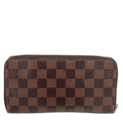 Pre Owned Louis Vuitton Damier Ebene Canvas Zippy Wallet