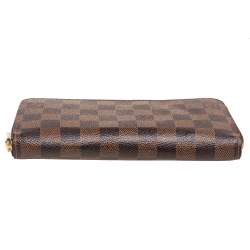 Pre Owned Louis Vuitton Damier Ebene Canvas Zippy Wallet