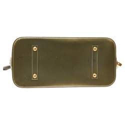 Pre Owned Louis Vuitton Vert Olive Monogram Vernis Alma GM Bag