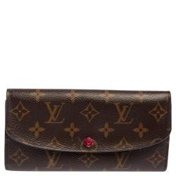 Pre Owned Louis Vuitton Monogram Canvas Emilie Wallet