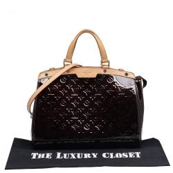 Pre Owned Louis Vuitton Amarante Monogram Vernis Brea GM Bag