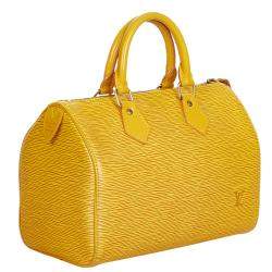 مملوكة مسبقًا Louis Vuitton Yellow Epi Leather Speedy 25 Top Handle Bag
